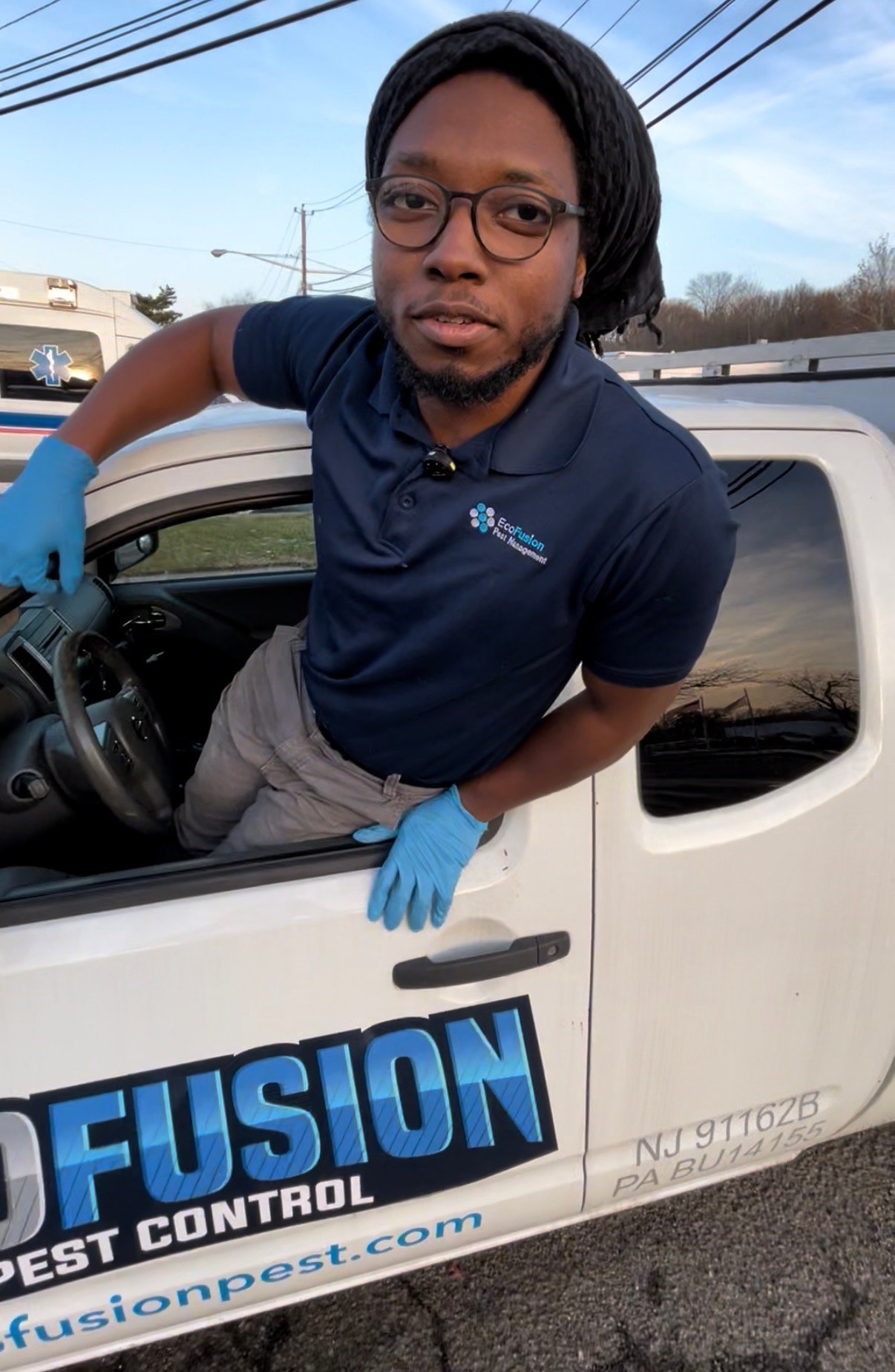 EcoFusion technician with service van